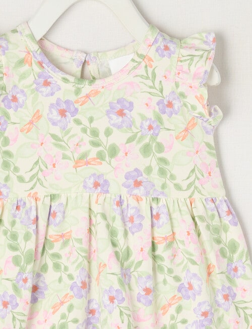 Teeny Weeny Play Time Violet Dress, Green product photo View 03 L