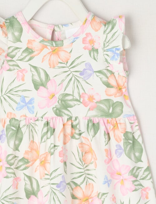 Teeny Weeny Play Time Hibiscus Dress, White product photo View 03 L