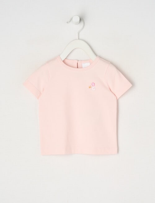 Teeny Weeny Play Time Flower Short-Sleeve Tee, Pale Peach product photo