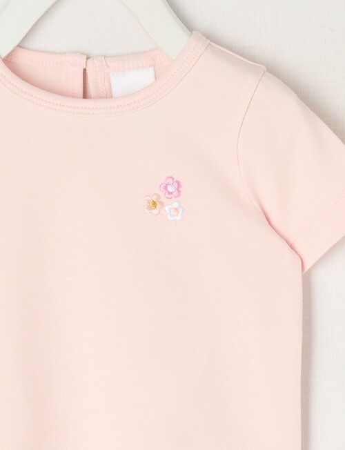 Teeny Weeny Play Time Flower Short-Sleeve Tee, Pale Peach product photo View 03 L