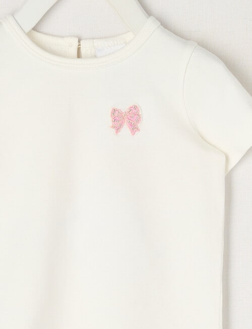 Teeny Weeny Play Time Bow Short-Sleeve Tee, White product photo View 03 L