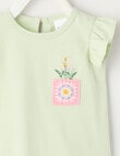 Teeny Weeny Play Time Frill-Sleeve Tee, Light Green product photo View 03 S