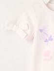 Teeny Weeny Play Time Bow Short-Sleeve Tee, Petal Pink product photo View 03 S