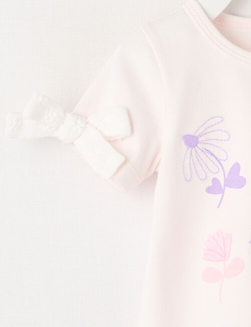 Teeny Weeny Play Time Bow Short-Sleeve Tee, Petal Pink product photo View 03 L