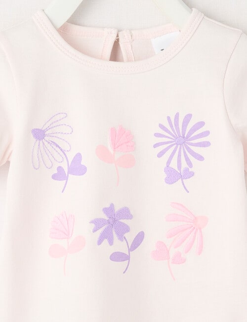 Teeny Weeny Play Time Bow Short-Sleeve Tee, Petal Pink product photo View 04 L