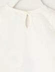 Teeny Weeny Play Time Bow Short-Sleeve Tee, White product photo View 02 S
