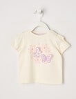 Teeny Weeny Play Time Butterfly Tee, Natural product photo
