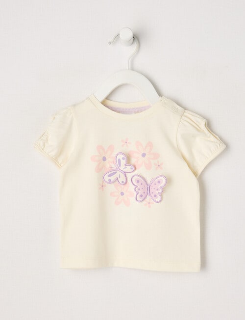 Teeny Weeny Play Time Butterfly Tee, Natural product photo