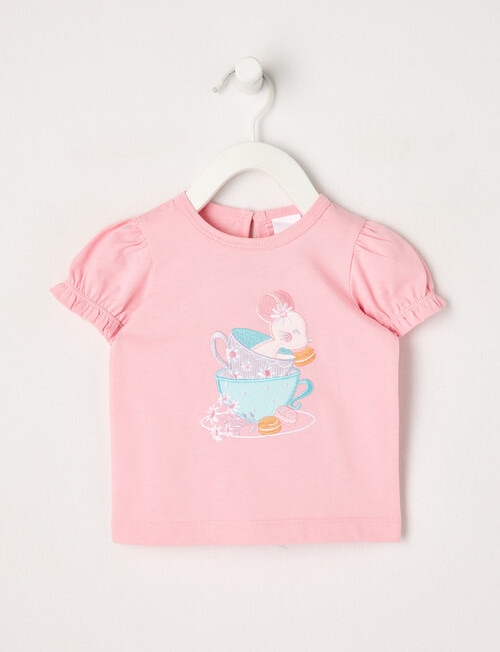 Teeny Weeny Play Time Mouse Tee, Pink product photo