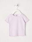Teeny Weeny Short Sleeve Play Time Ribbed Tee, Orchid product photo