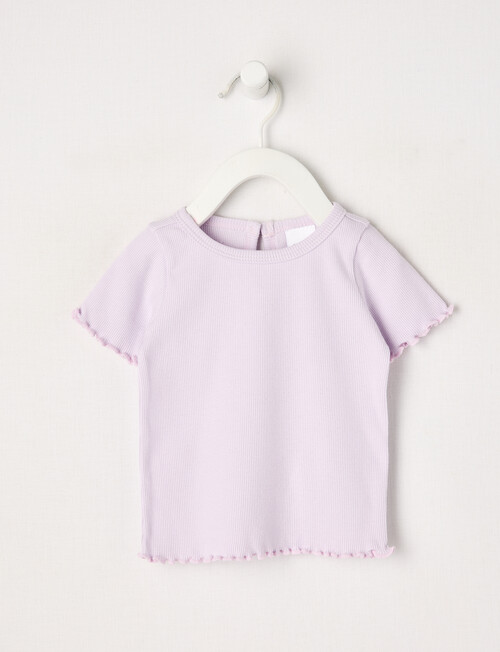 Teeny Weeny Short Sleeve Play Time Ribbed Tee, Orchid product photo