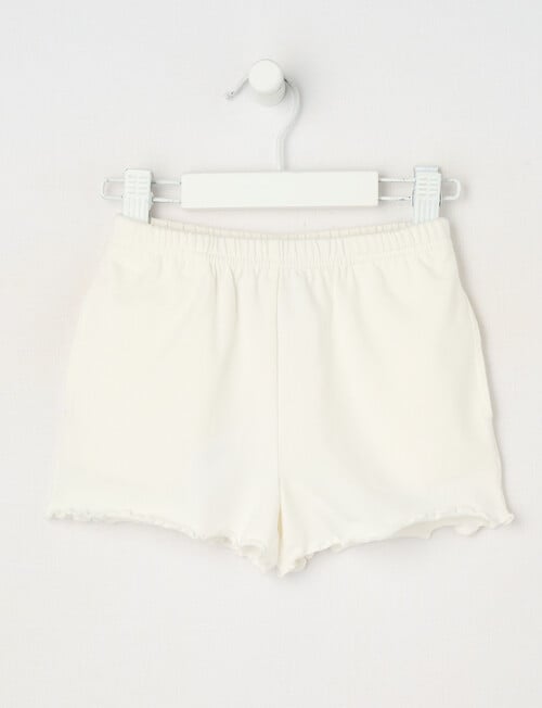Teeny Weeny Play Time Knit Shorts, White product photo