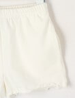 Teeny Weeny Play Time Knit Shorts, White product photo View 02 S