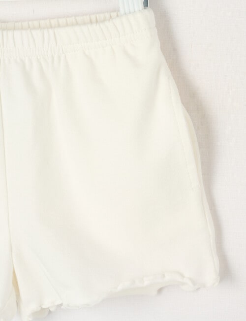Teeny Weeny Play Time Knit Shorts, White product photo View 02 L