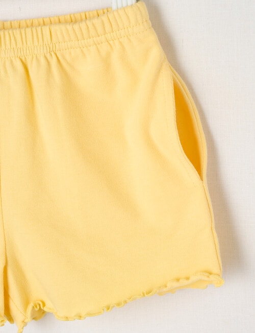 Teeny Weeny Play Time Knit Shorts, Sunbeam product photo View 02 L