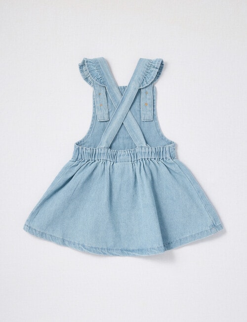 Teeny Weeny Denim Pinny & Tee Set, 2-Piece, Blue product photo View 04 L