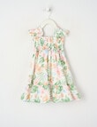 Teeny Weeny Hibiscus Woven Dress, White product photo