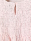 Teeny Weeny Embroidered Anglaise Woven Dress, Petal Pink product photo View 03 S