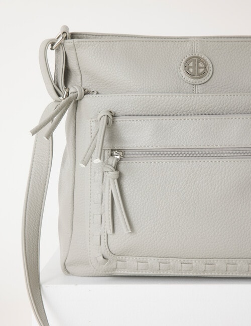 Boston + Bailey Zips Shoulder Bag, Grey product photo View 04 L