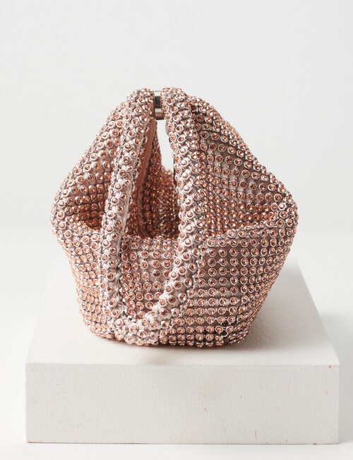 Whistle Accessories Wrist Handle Sparkle Bag, Champagne product photo View 03 L