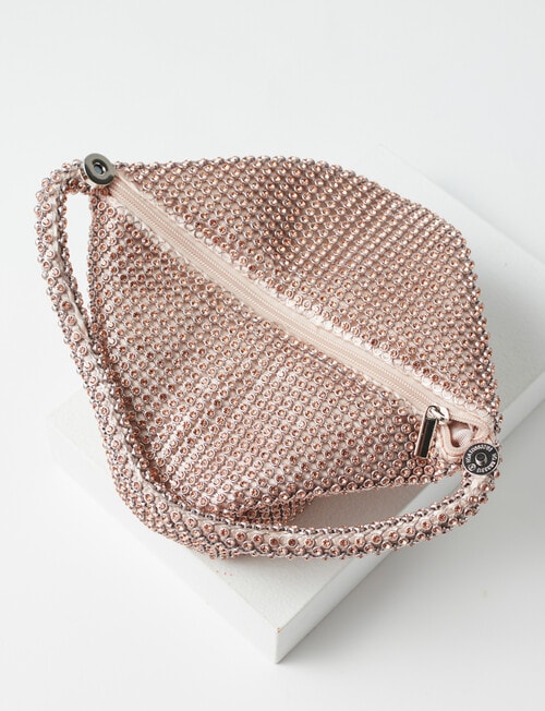 Whistle Accessories Wrist Handle Sparkle Bag, Champagne product photo View 05 L