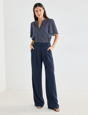 Whistle Fashion Straight Leg Pant, Midnight product photo
