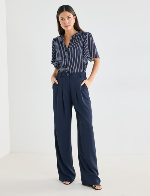 Whistle Fashion Straight Leg Pant, Midnight product photo View 03 L