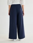 Whistle Basque Waist Wide Leg Crop Pant, Midnight product photo View 02 S