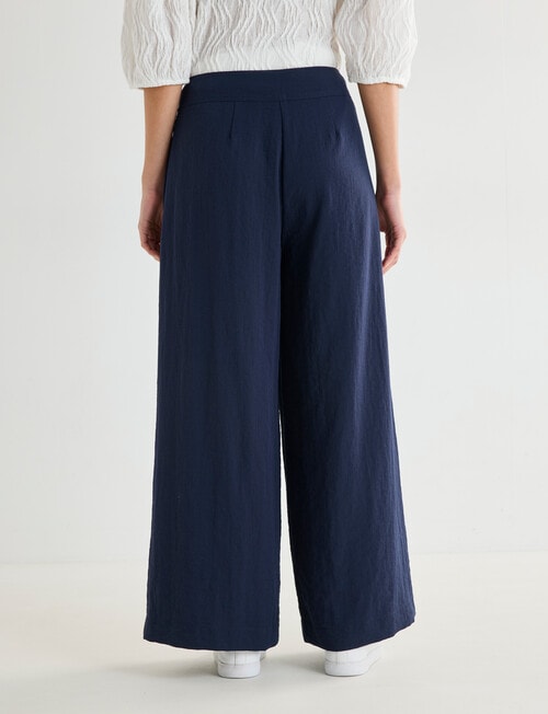 Whistle Basque Waist Wide Leg Crop Pant, Midnight product photo View 02 L