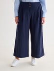 Whistle Basque Waist Wide Leg Crop Pant, Midnight product photo View 12 S