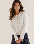 Whistle Denim Crop Jacket, White product photo View 06 S