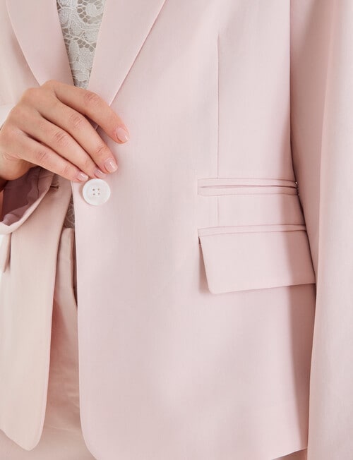 Whistle Single Breasted Blazer, Blush Pink product photo View 05 L