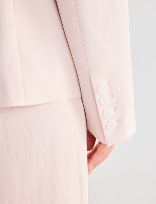Whistle Single Breasted Blazer, Blush Pink product photo View 07 L