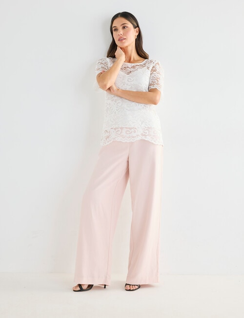 Whistle Wide Leg Fashion Pant, Blush Pink product photo View 03 L