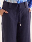State of play Oriana Linen Blend Pant, Deep Blue product photo View 04 S