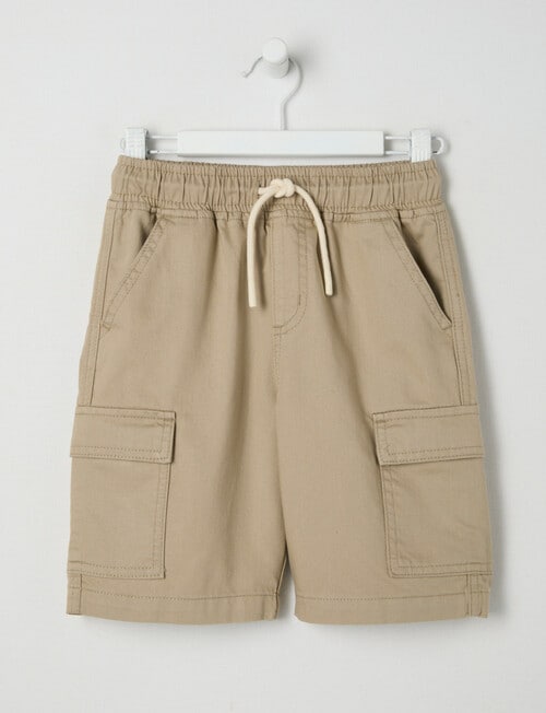 Mac & Ellie Woven Cargo Shorts, Stone product photo