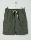 Mac & Ellie Woven Cargo Shorts, Olive product photo