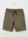 No Issue Rib Waist Short, Khaki product photo