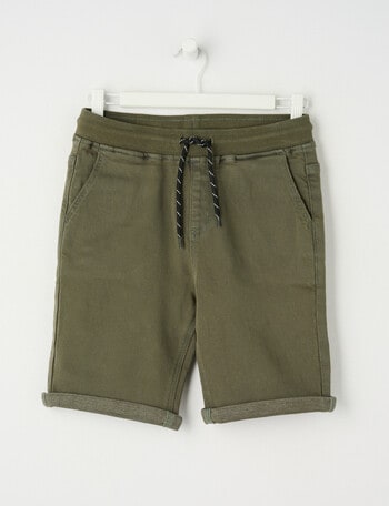 No Issue Rib Waist Short, Khaki product photo