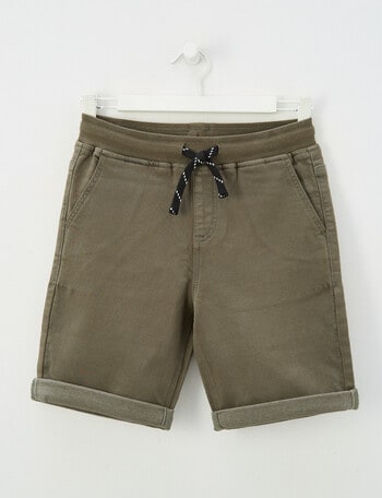 No Issue Rib Waist Short, Khaki product photo