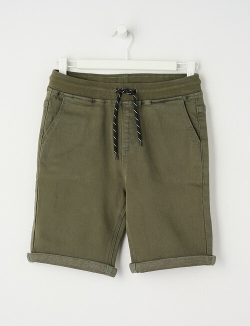 No Issue Rib Waist Short, Khaki product photo