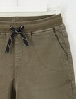No Issue Rib Waist Short, Khaki product photo View 02 S