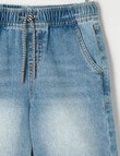 Mac & Ellie Pull On Denim Jort, Blue product photo View 03 S