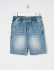 Mac & Ellie Pull On Denim Jort, Blue product photo View 04 S