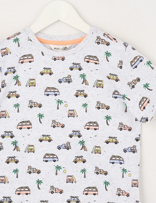Mac & Ellie All Over Print Surf Van Short Sleeve Tee, Oat product photo View 02 L
