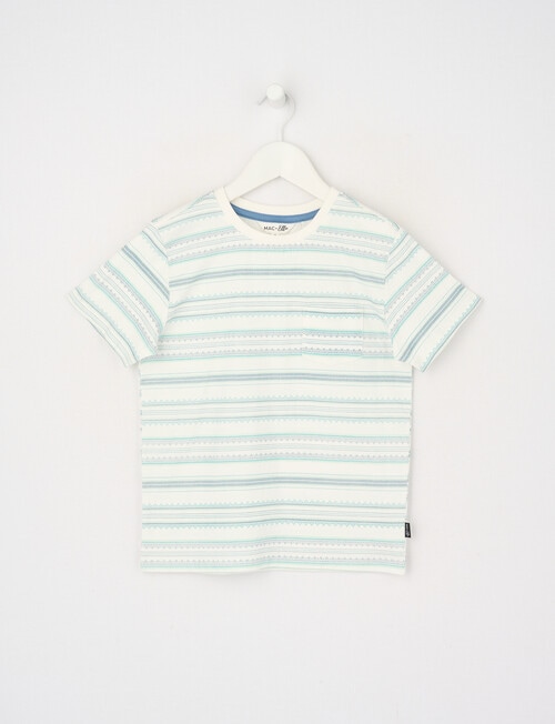 Mac & Ellie Aztec Short Sleeve Tee, White product photo