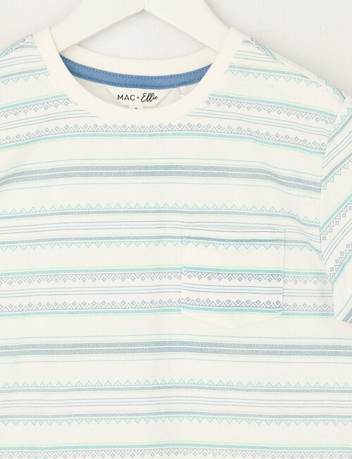 Mac & Ellie Aztec Short Sleeve Tee, White product photo View 02 L