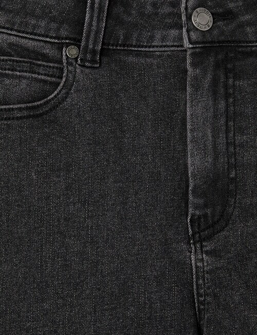 Switch Rose High Rise Classic Stretch Denim Shorts, Washed Black product photo View 03 L