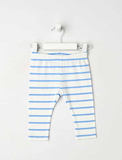 Teeny Weeny Play Time Stripe Leggings, Iceberg Blue product photo