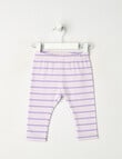 Teeny Weeny Play Time Stripe Leggings, Purple product photo